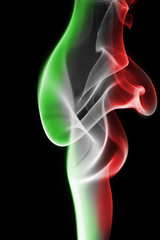 Italy flag smoke