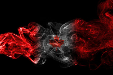 Canada flag smoke