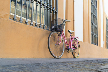 pink bicycle