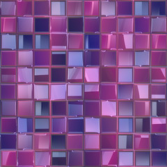 Seamless purple tileable bathroom tiles texture use for background.Geometric regular mosaic illustration pattern.