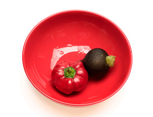 Agriculture and fresh food concept. Bell pepper with sweet taste
