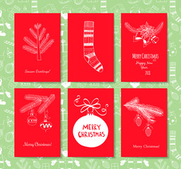 Set of 6 Christmas cards