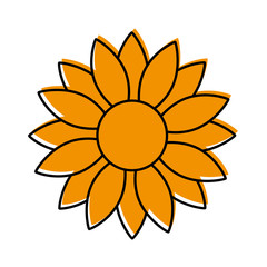 flower natural floral season icon vector illustration