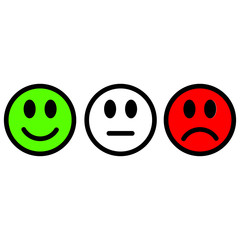 Feedback emoticon flat design icon set
