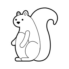 autumn season squirrel animal forest vector illustration