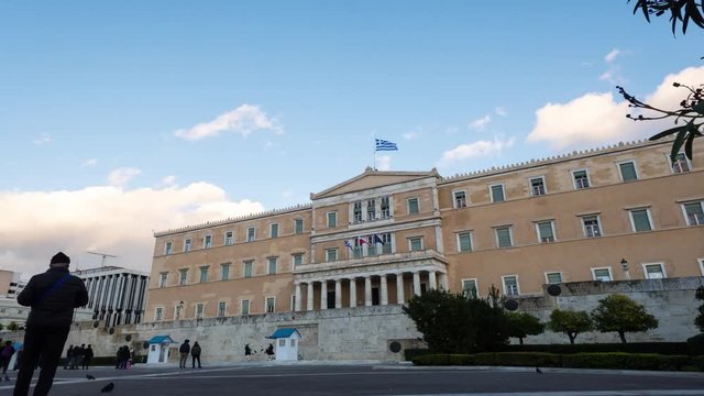 parliament of greece 4k time lapse