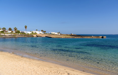 Pedro Barba beach in La Graciosa island, Canary islands, Spain - 181794876