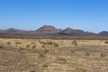 landscape at Lanzarote island, Canary islands, Spain