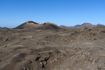 volcano del Cuervo at Lanzarote, Canary islands Spain