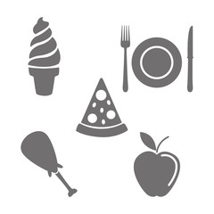 Food icons set icon vector illustration graphic design