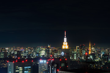 Fototapeta na wymiar Tokyo, Japan cityscape night view from metropolitan government office