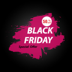 Black Friday sale  abstract banner.Black Friday sale design template.Promo abstract vector background design.Vector illustration