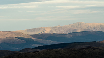 Welsh sunrise mountaints