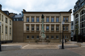 Fototapeta na wymiar Monument of Dicks and Lentz in Luxembourg City, Luxembourg