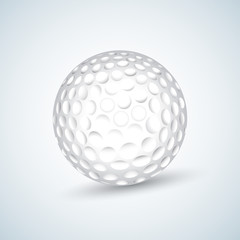 White Golf Ball. Realistic Vector Illustration. Isolated vector illustration.