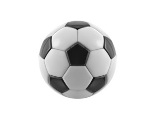 Vector soccer ball. Realistic soccer ball or football ball on white background