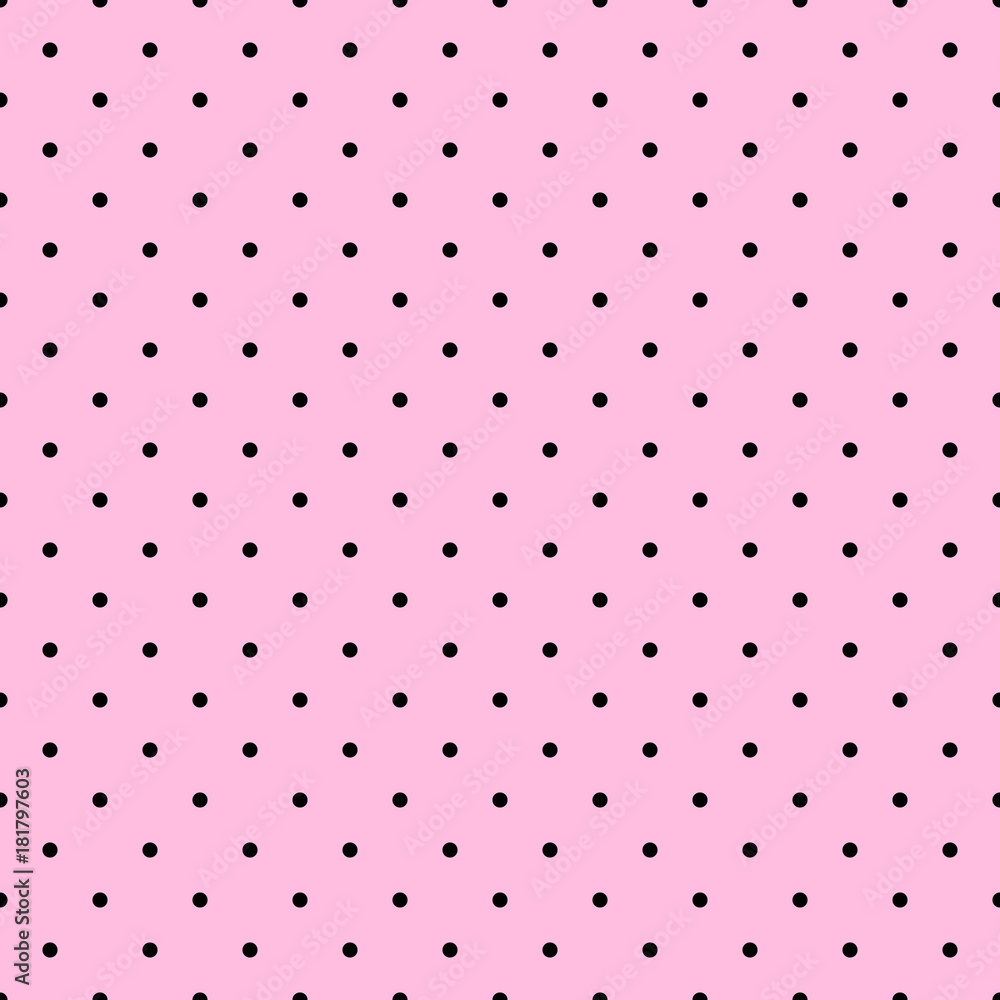 Aufkleber abstract vector seamless pattern with dots on pink background. flat illustration of circles. color i