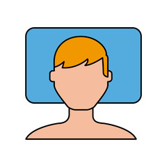 Sleeping man avatar icon vector illustration design
