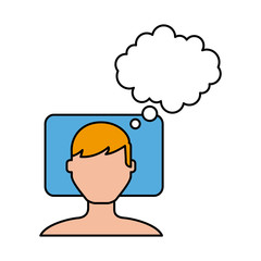 Sleeping man avatar icon vector illustration design