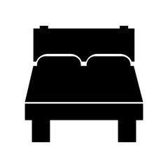 bed silhouette isolated icon vector illustration design