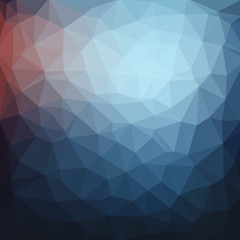 Fototapeta premium Dark Blue abstract geometric, low poly style vector illustration graphic background