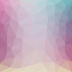 Light pastel color vector Low poly crystal background. Polygon design pattern. Low poly illustration background.