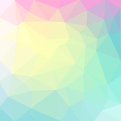 Obraz premium Light pastel color vector Low poly crystal background. Polygon design pattern. Low poly illustration background.