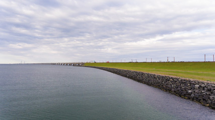 Aerrial view of Korsor Bridge