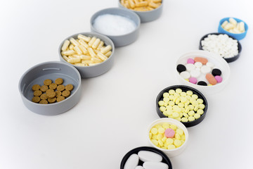 A lot of colorful pills