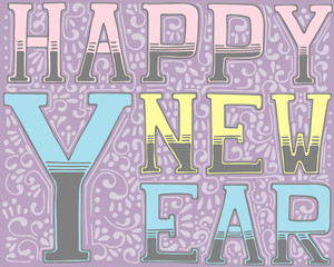 Hand-drawn lettering for Christmas. Doodle style.