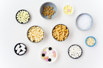 A lot of colorful pills