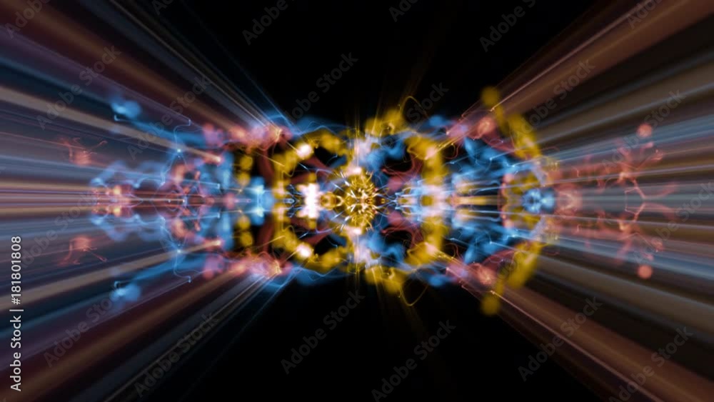 Canvas Prints light fx2159: fractal light forms ripple and shine (loop).