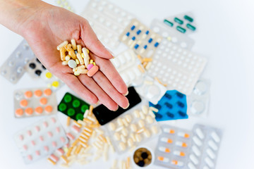 A lot of colorful pills