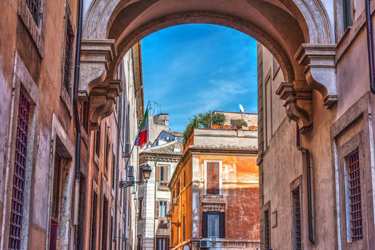 Picturesque arch in Rome