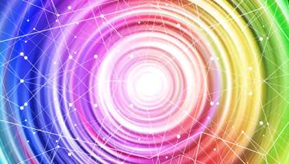  Modern background ; Spin Color full cicle with white network web