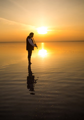 sunset and photo shoot in salt lake