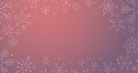 Merry Christmas and Happy New Year. Snowflakes. Vector illustration.