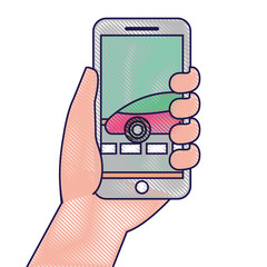 gps navigation screen pointer map car vehicle vector illustration