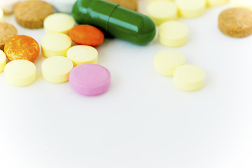 A lot of colorful pills