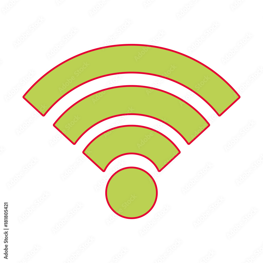 Poster wifi internet connection signal wave vector illustration