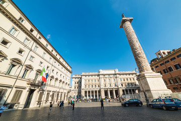 Naklejka premium Palazzo Chigi na Piazza Colonna w Rzymie