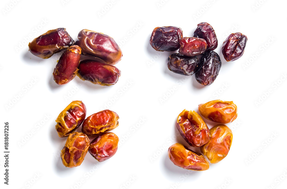 Poster various dates isolated on white background