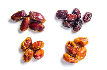 Various dates isolated on white background
