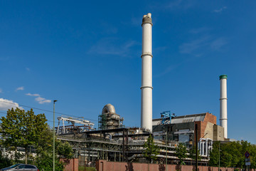 Fototapeta na wymiar Heizkraftwerk Klingenberg in Berlin-Rummelsburg