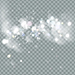 Falling Christmas Shining beautiful snow isolated on transparent background. Snowflakes, snowfall. snowflake vector. illustration.