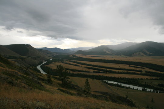The valley of the river Argut, Altai
