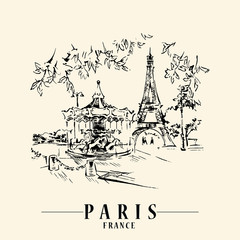Paris vector illustration. - 181813418