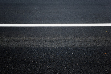 New asphalt with white line