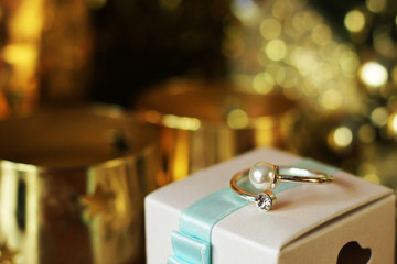 Silver ring gift for the new year