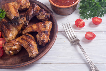 Grilled chicken wings